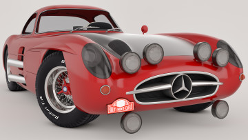 Картинка автомобили 3д mercedes benz 1955 300 slr