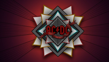 Картинка музыка ac dc лучи ромбы фон