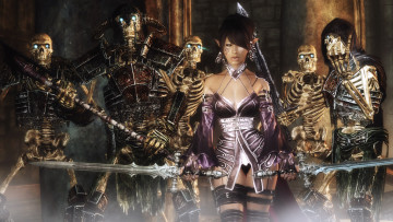 Картинка 3д+графика эльфы+ elves эльфийка скелеты взгляд фон