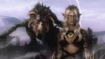 Картинка 3д+графика эльфы+ elves существо фон блондинка взгляд эльфийка