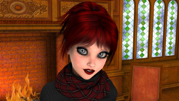 Картинка 3д+графика люди+ people улыбка фон взгляд девушка