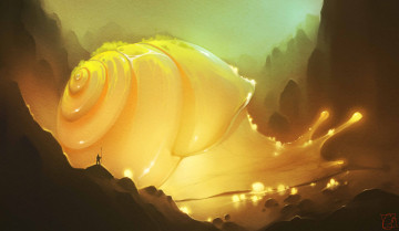 Картинка рисованное животные +улитки сияние усики насекомое улитка