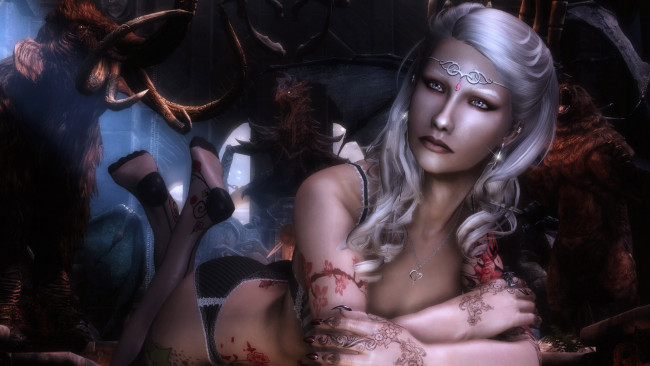 Обои картинки фото 3д графика, эльфы , elves, существо, блондинка, фон, взгляд, эльфийка