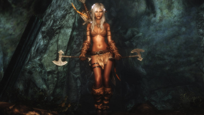 Обои картинки фото 3д графика, эльфы , elves, взгляд, блондинка, эльфийка, фон, оружие