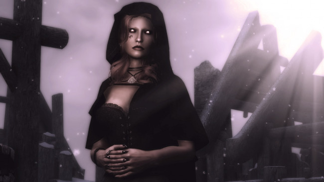 Обои картинки фото 3д графика, существа , creatures, эльфийка, фон, взгляд