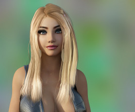 Картинка 3д+графика люди+ people блондинка фон взгляд девушка