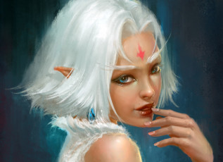 Картинка фэнтези эльфы взгляд эльфийка арт фантастика