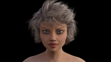Картинка 3д+графика портрет+ portraits взгляд фон девушка