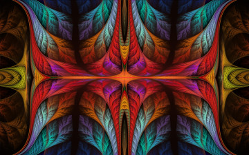 Картинка 3д+графика фракталы+ fractal цвета фон узор