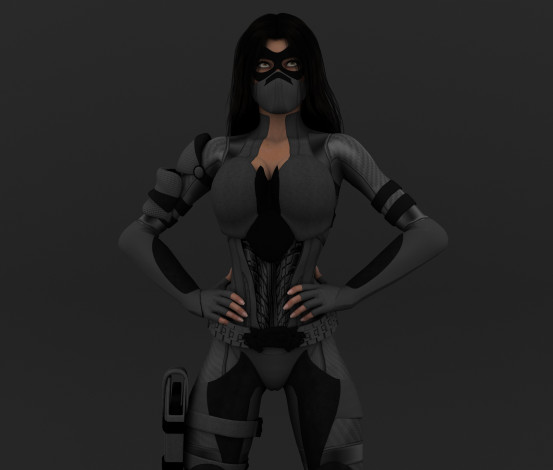 Обои картинки фото 3д графика, фантазия , fantasy, фон, взгляд, девушка, маска