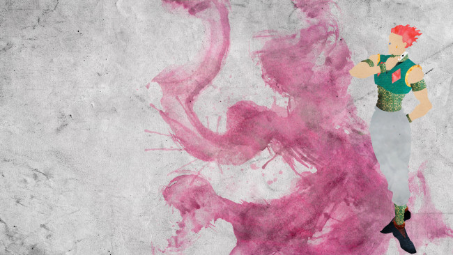 Обои картинки фото аниме, hunter x hunter, хисока, текстура, парень