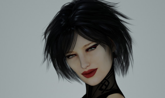 Обои картинки фото 3д графика, портрет , portraits, девушка, фон, взгляд