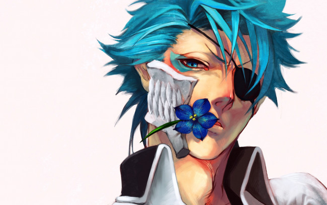 Обои картинки фото аниме, bleach, гримджоу, арт, блич, парень