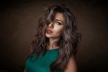 Картинка девушка девушки -unsort+ брюнетки темноволосые модель женщины портрет простой фон лицо дмитрий шульгин дарья зиновьева