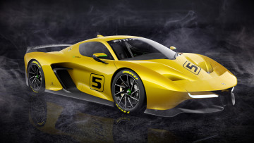 обоя pininfarina fittipaldi ef7 vision gran turismo concept 2017, автомобили, pininfarina, жёлтая, 2017, concept, turismo, gran, ef7, vision, fittipaldi