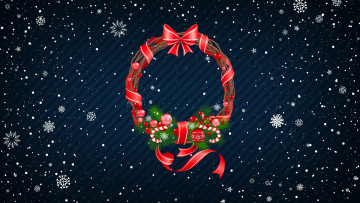 Картинка праздничные векторная+графика+ новый+год праздник настроение новый год фон снег венок минимализм рождество зима снежинки