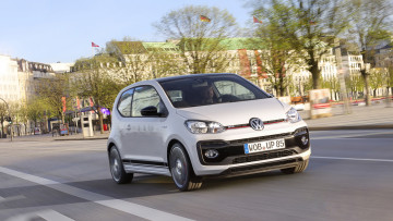 обоя volkswagen up gti 2018, автомобили, volkswagen, белый, 2018, gti, up