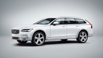обоя volvo v90 cross country 2018, автомобили, volvo, cross, v90, 2018, белый, country