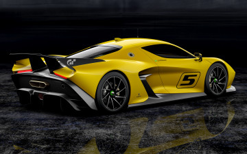 Картинка pininfarina+fittipaldi+ef7+vision+gran+turismo+concept+2017 автомобили pininfarina fittipaldi жёлтая 2017 concept turismo gran vision ef7