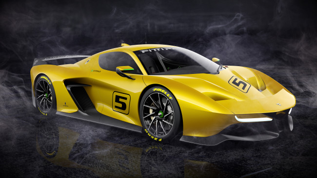 Обои картинки фото pininfarina fittipaldi ef7 vision gran turismo concept 2017, автомобили, pininfarina, жёлтая, 2017, concept, turismo, gran, ef7, vision, fittipaldi