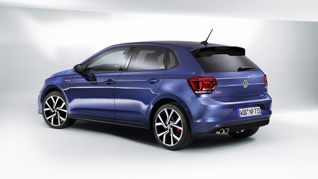 Обои картинки фото volkswagen polo gti 2018, автомобили, volkswagen, blue, 2018, gti, polo