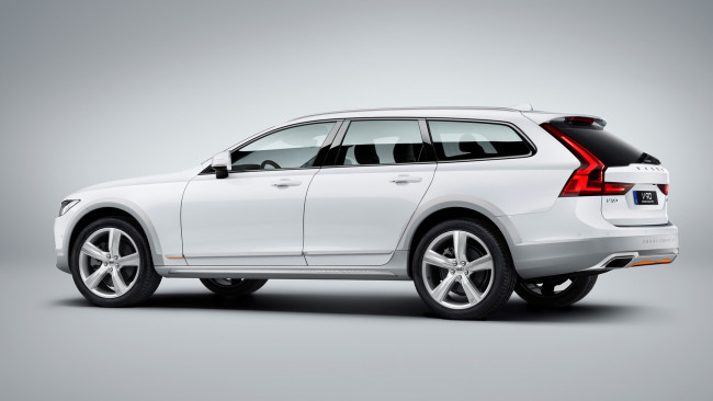 Обои картинки фото volvo v90 cross country 2018, автомобили, volvo, 2018, белый, country, cross, v90