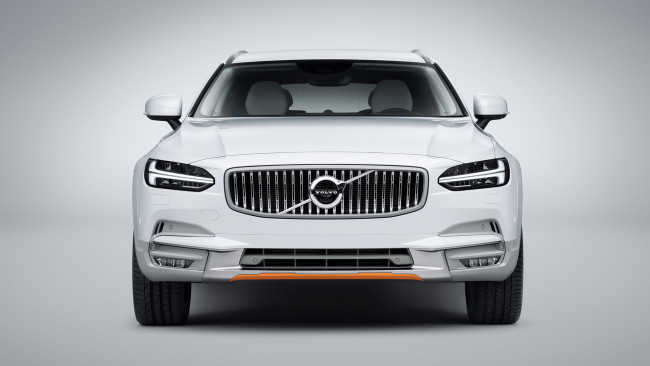 Обои картинки фото volvo v90 cross country 2018, автомобили, volvo, 2018, белый, v90, country, cross