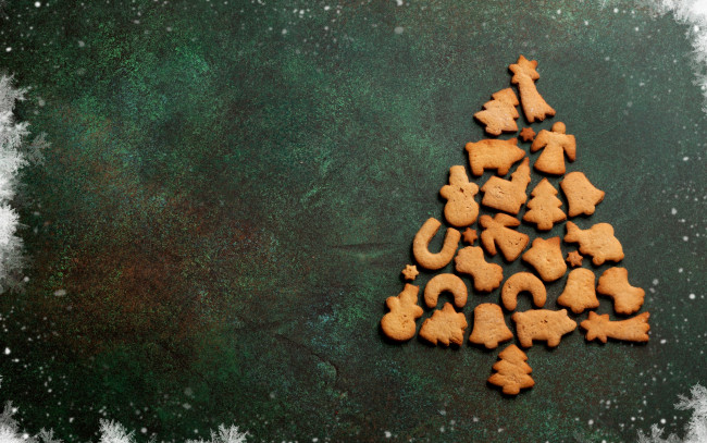 Обои картинки фото праздничные, угощения, holiday, celebration, снежинки, елка, christmas, tree, decoration, xmas, новый, год, печенье, украшения, merry, рождество, cookies
