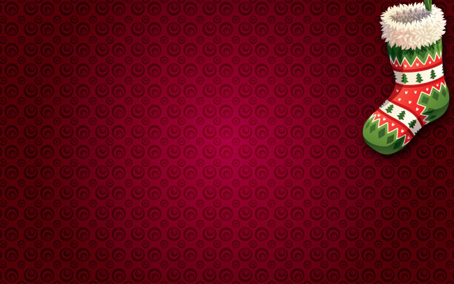 Обои картинки фото праздничные, векторная графика , новый год, новый, год, настроение, праздник, снег, носок, минимализм, фон, зима, новогодний, снежинки, рождество