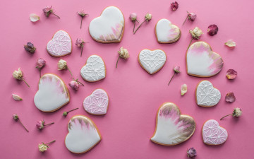 Картинка праздничные угощения декор valentines day сердечки