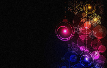 Картинка праздничные векторная+графика+ новый+год снежинки свет шарики черный фон праздник текстура новый год