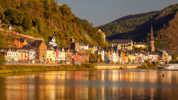обоя города, кохем , германия, набережная