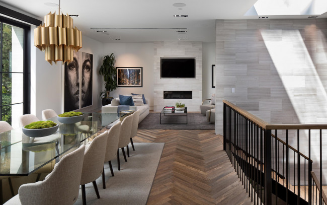 Обои картинки фото интерьер, столовая, обеденный, стол, мягкий, уголок