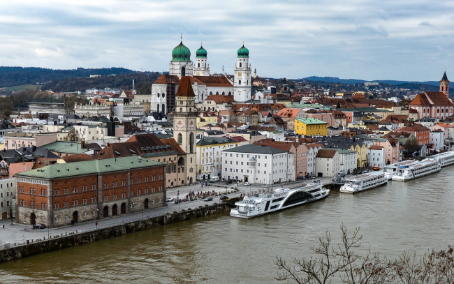 Обои картинки фото passau, bavaria, germany, города, - улицы,  площади,  набережные