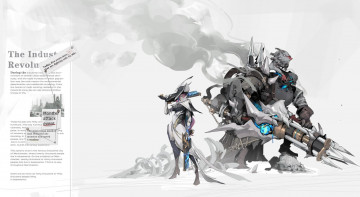 Картинка фэнтези роботы +киборги +механизмы девушка киборг оружие