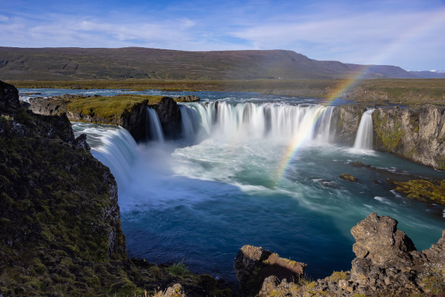 Обои картинки фото godafoss waterfall, iceland, природа, водопады, godafoss, waterfall