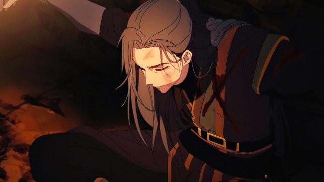 Обои картинки фото аниме, tian guan ci fu, персонаж, рана