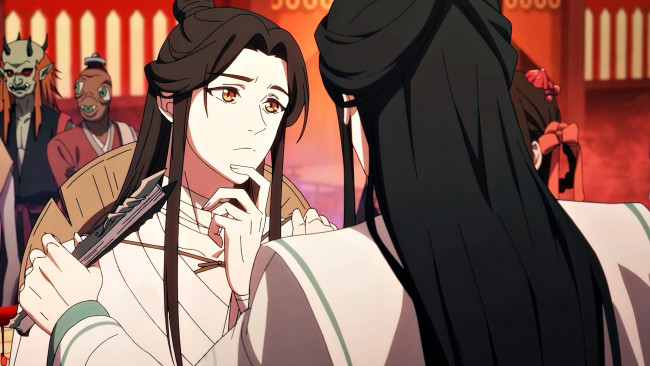 Обои картинки фото аниме, tian guan ci fu, персонажи, разговор