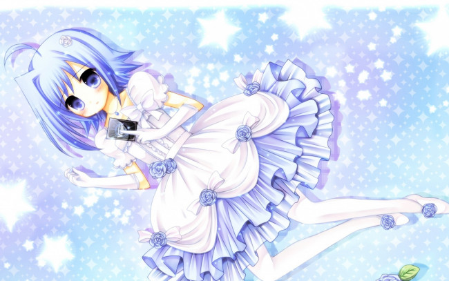 Обои картинки фото аниме, cardfight vanguard, девочка, платье, карта