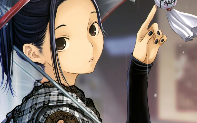 Обои картинки фото аниме, unknown,  другое , девочка, зонт