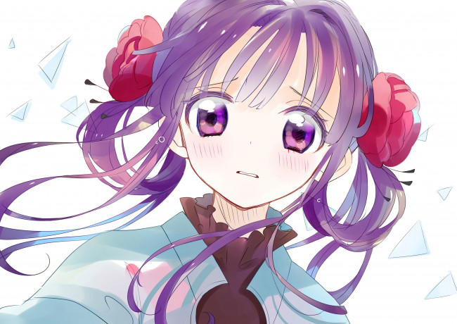 Обои картинки фото аниме, jibaku shounen hanako-kun, девочка, лицо, осколки