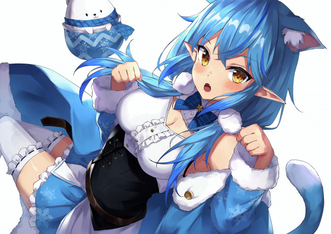 Обои картинки фото аниме, virtual youtuber, девушка, ушки