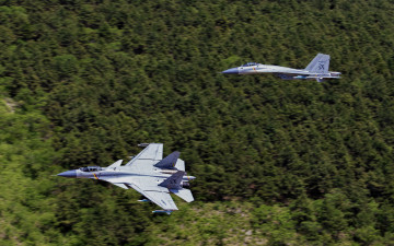 Картинка авиация боевые+самолёты военно морской флот народно освободительной армии китая j15 военный самолет военные полет деревья пилот вид сверху ракеты вмф ноак china палубный истребитель база прототип cу33