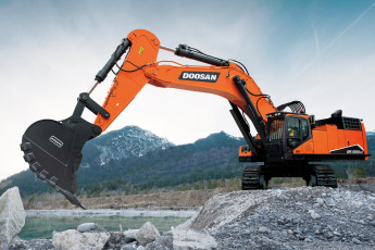 обоя техника, экскаваторы, doosan