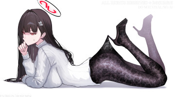 обоя аниме, blue archive, девушка