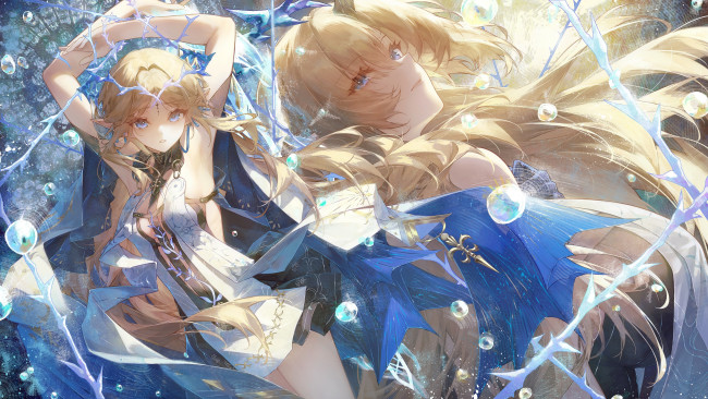 Обои картинки фото аниме, wuthering waves, девушка