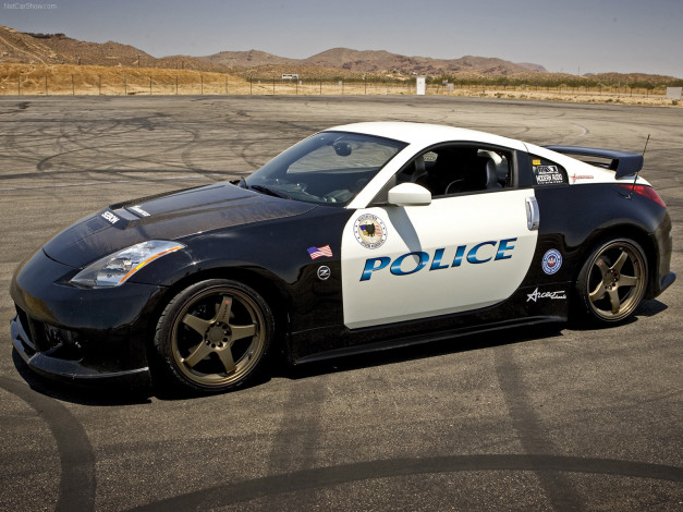 Обои картинки фото nismo, nissan, 350z, police, car, 2004, автомобили, datsun