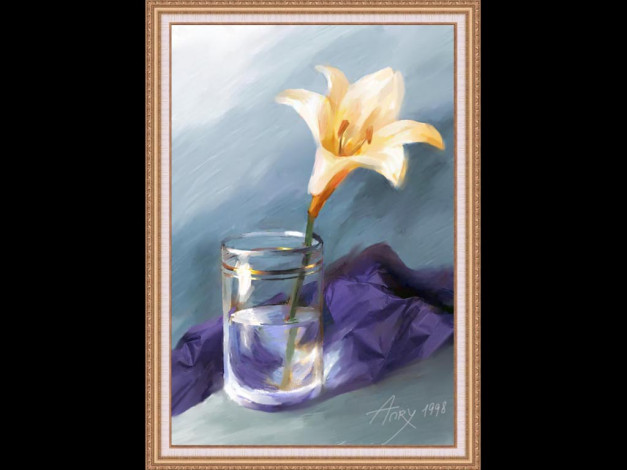 Обои картинки фото рисованные, цветы