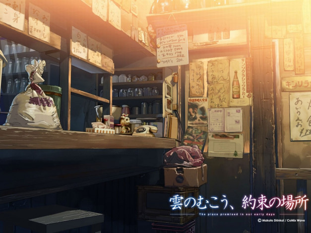 Обои картинки фото аниме, kumo, no, mukou, yakusoku, basho