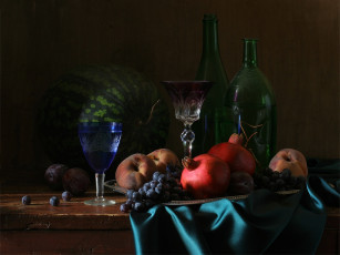 Картинка ира быкова натюрморт двумя гранатами еда